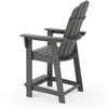 Vineyard Curveback Adirondack Counter Chair Slate Grey Back