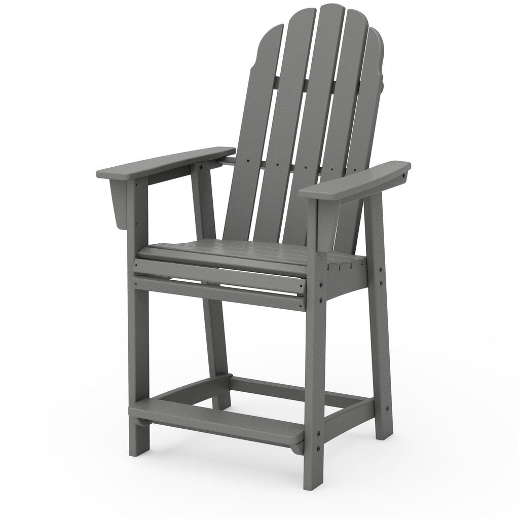 Vineyard Curveback Adirondack Counter Chair Slate Grey