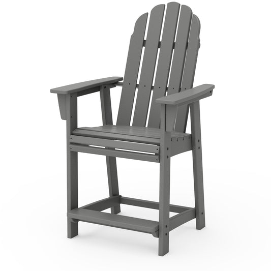 Vineyard Curveback Adirondack Counter Chair Slate Grey