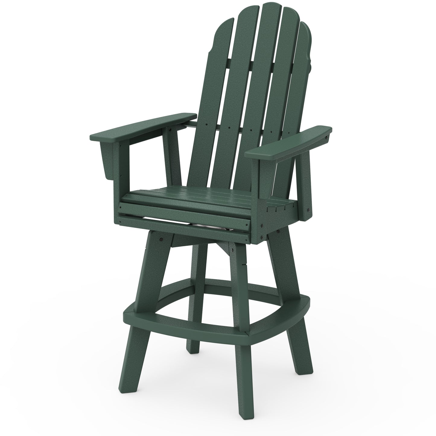 Vineyard Curveback Adirondack Swivel Bar Chair Green, image 11