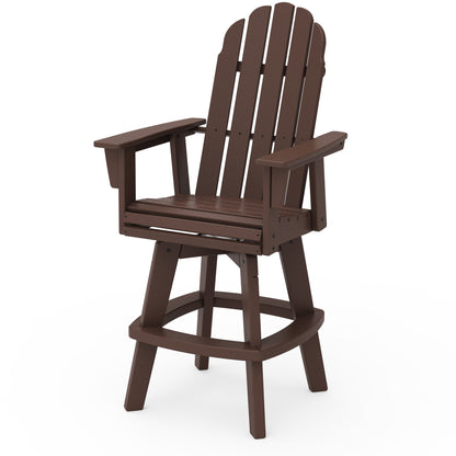 
                  Vineyard Curveback Adirondack Swivel Bar Chair Mahogany - Image 9
                