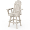 Vineyard Curveback Adirondack Swivel Bar Chair Sand