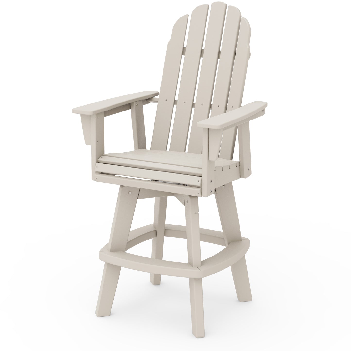 Vineyard Curveback Adirondack Swivel Bar Chair Sand, image 10