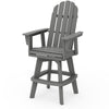 Vineyard Curveback Adirondack Swivel Bar Chair Slate Grey