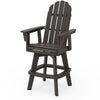 Vineyard Curveback Adirondack Swivel Bar Chair Vintage Coffee