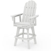 Vineyard Curveback Adirondack Swivel Bar Chair Vintage White