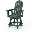 Vineyard Curveback Adirondack Swivel Counter Chair Green