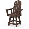 Vineyard Curveback Adirondack Swivel Counter Chair Mahogany
