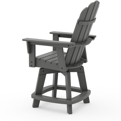 
                  Vineyard Curveback Adirondack Swivel Counter Chair Slate Grey Back - Image 2
                