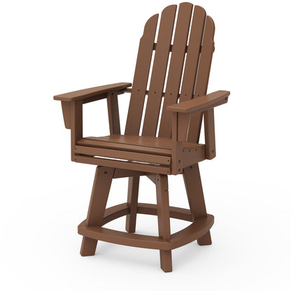 
                  Vineyard Curveback Adirondack Swivel Counter Chair Teak - Image 8
                
