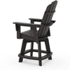 Vineyard Curveback Adirondack Swivel Counter Chair Vintage Coffee Back