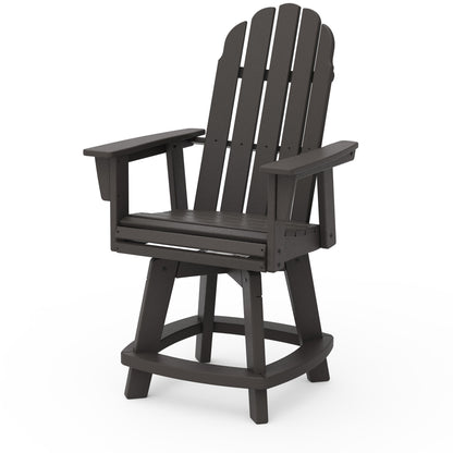 
                  Vineyard Curveback Adirondack Swivel Counter Chair Vintage Coffee - Image 3
                