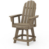 Vineyard Curveback Adirondack Swivel Counter Chair Vintage Sahara