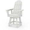 Vineyard Curveback Adirondack Swivel Counter Chair Vintage White
