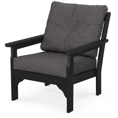 
                  Vineyard Deep Seating Chair Black Frame Ash Charcoal Cushions - Image 4
                