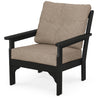 Vineyard Deep Seating Chair Black Frame Spiced Burlap Cushions
