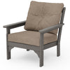 Vineyard Deep Seating Chair Driftwood Frame Spiced Burlap Cushions