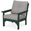 Vineyard Deep Seating Chair Green Frame Grey Mist Cushions