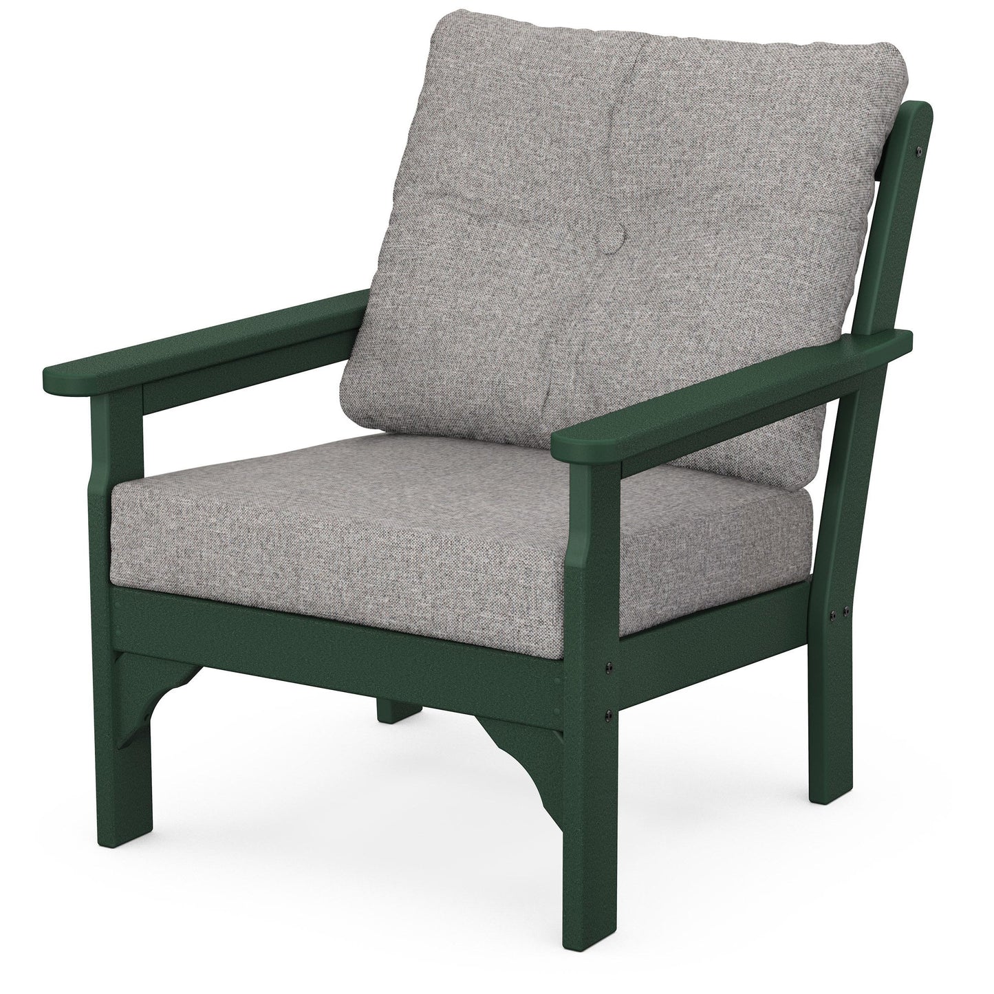 Vineyard Deep Seating Chair Green Frame Grey Mist Cushions, image 22