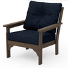 Vineyard Deep Seating Chair Kona Frame Marine Indigo Cushions