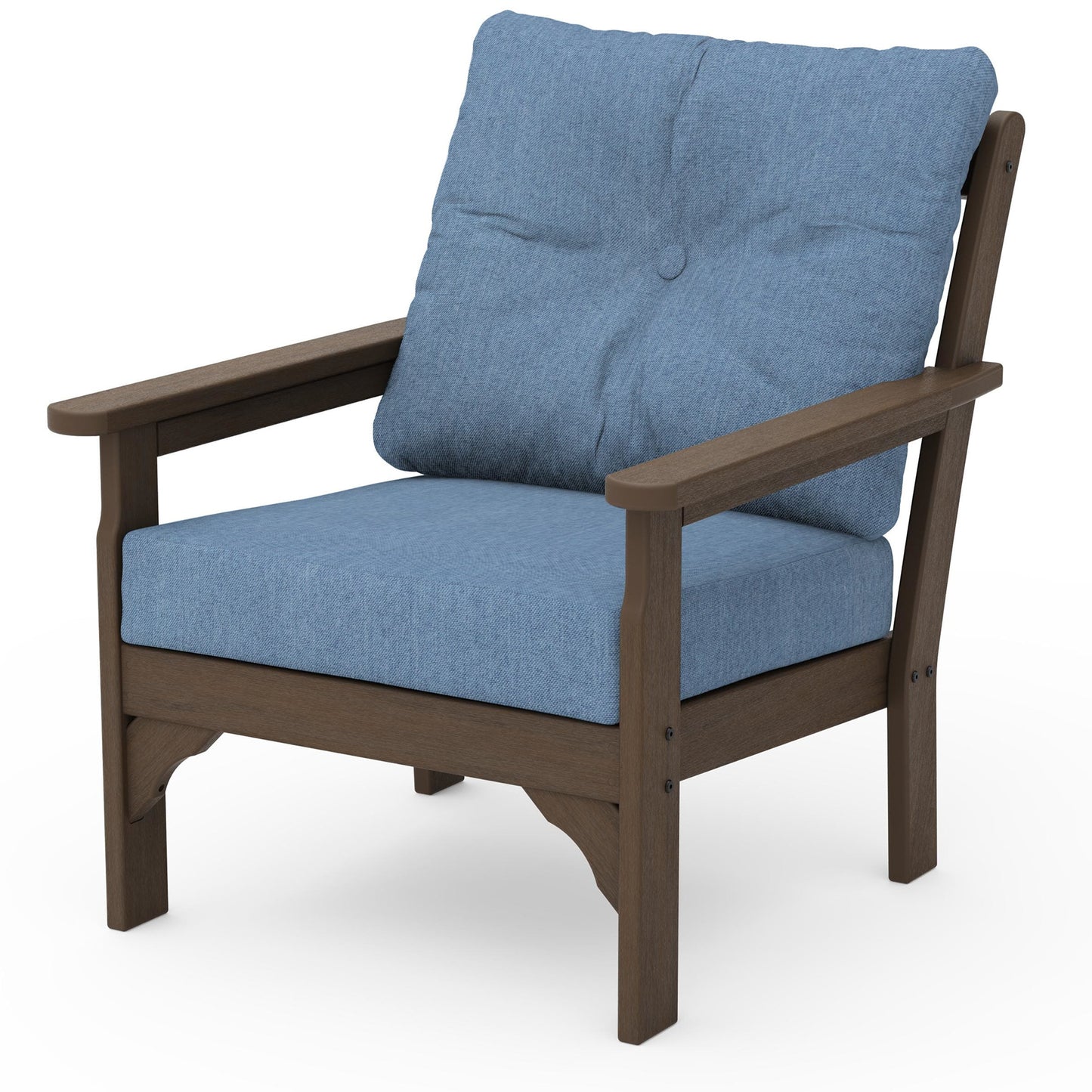 Vineyard Deep Seating Chair Kona Frame Sky Blue Cushions, image 65