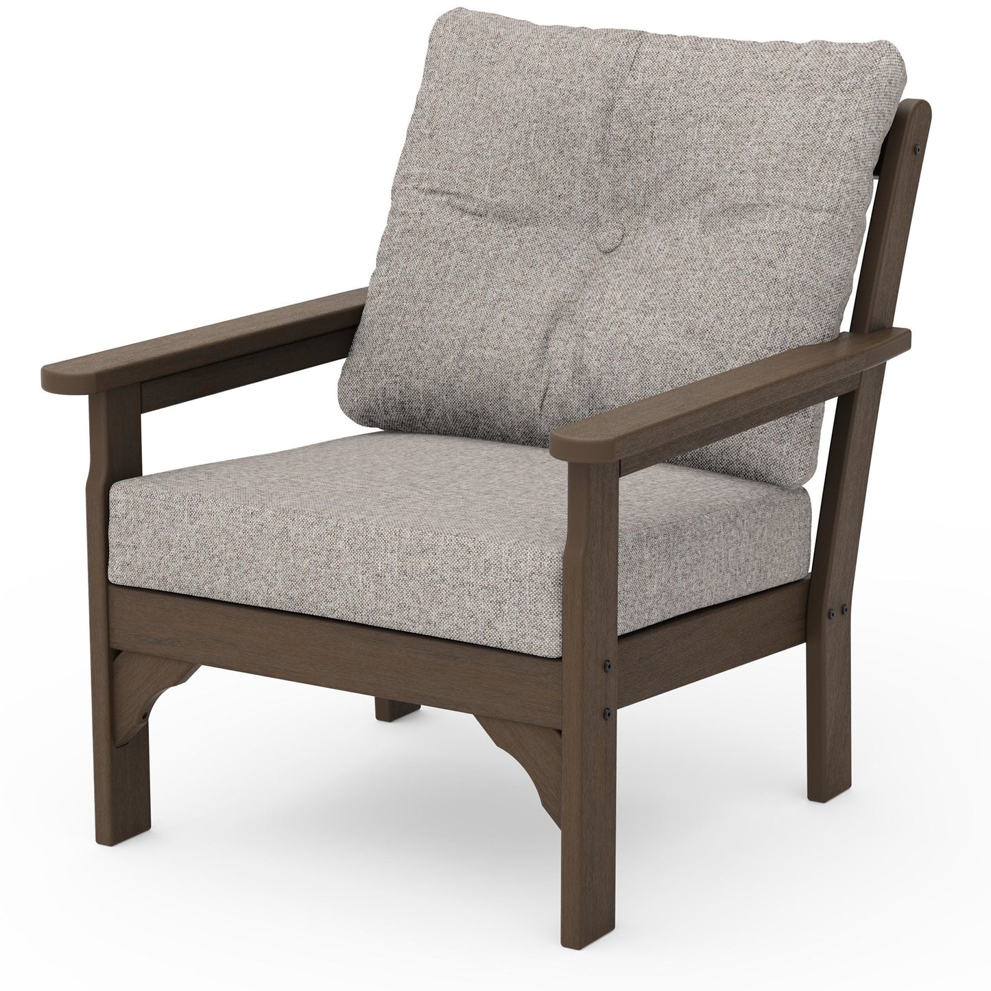 Vineyard Deep Seating Chair Kona Frame Weathered Tweed Cushions, image 91