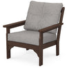 Vineyard Deep Seating Chair Mahogany Frame Grey Mist Cushions
