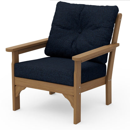 
                  Vineyard Deep Seating Chair Natural Frame Marine Indigo Cushions - Image 40
                