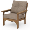 Vineyard Deep Seating Chair Natural Frame Spiced Burlap Cushions