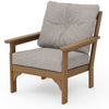 Vineyard Deep Seating Chair Natural Frame Weathered Tweed Cushions