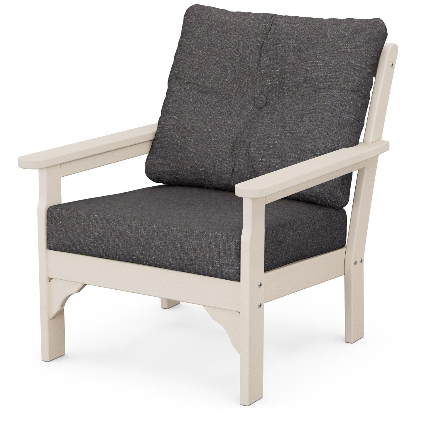Vineyard Deep Seating Chair Sand Frame Ash Charcoal Cushions, image 8