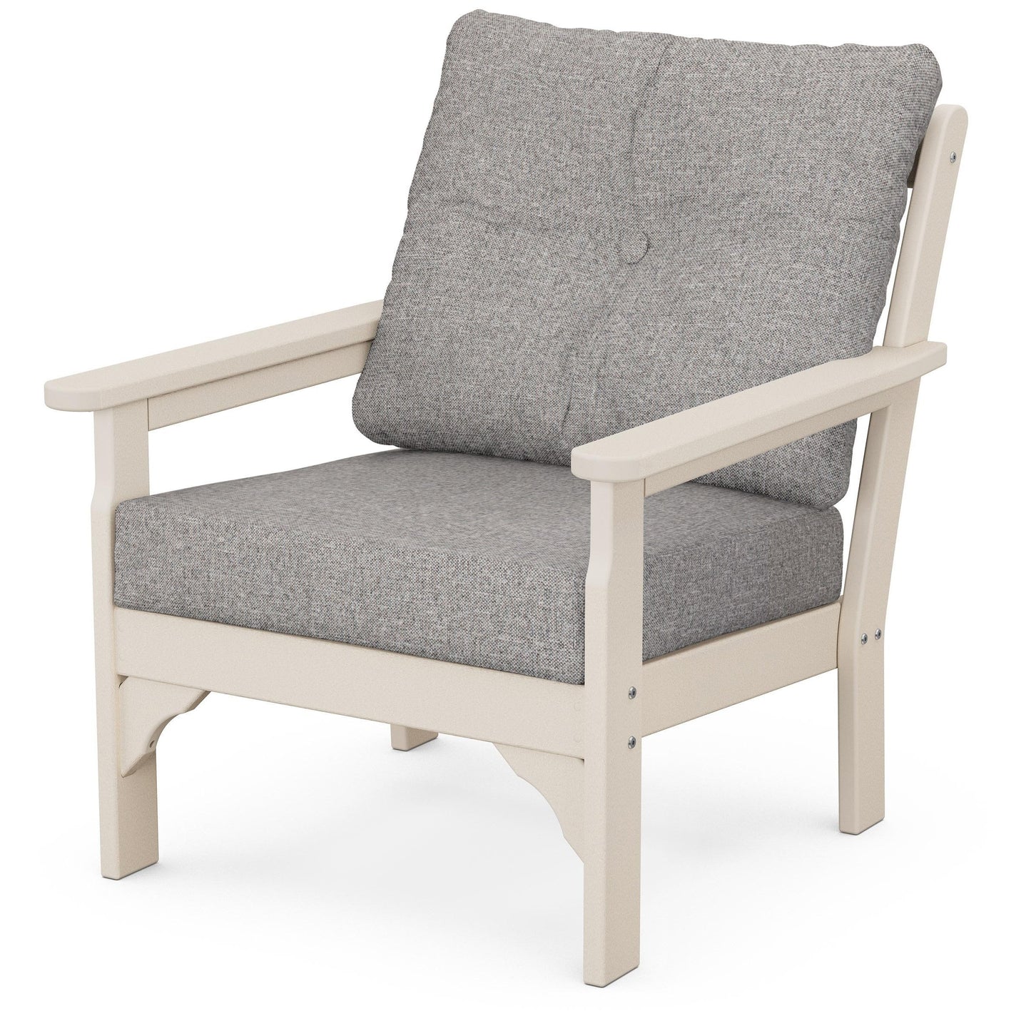 Vineyard Deep Seating Chair Sand Frame Grey Mist Cushions, image 21