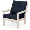 Vineyard Deep Seating Chair Sand Frame Marine Indigo Cushions
