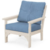 Vineyard Deep Seating Chair Sand Frame Sky Blue Cushions