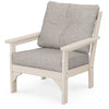Vineyard Deep Seating Chair Sand Frame Weathered Tweed Cushions