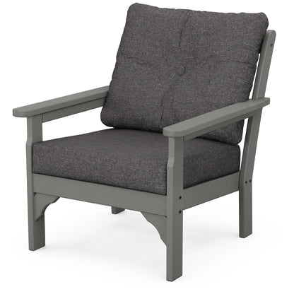 Vineyard Deep Seating Chair Slate Grey Frame Ash Charcoal Cushions