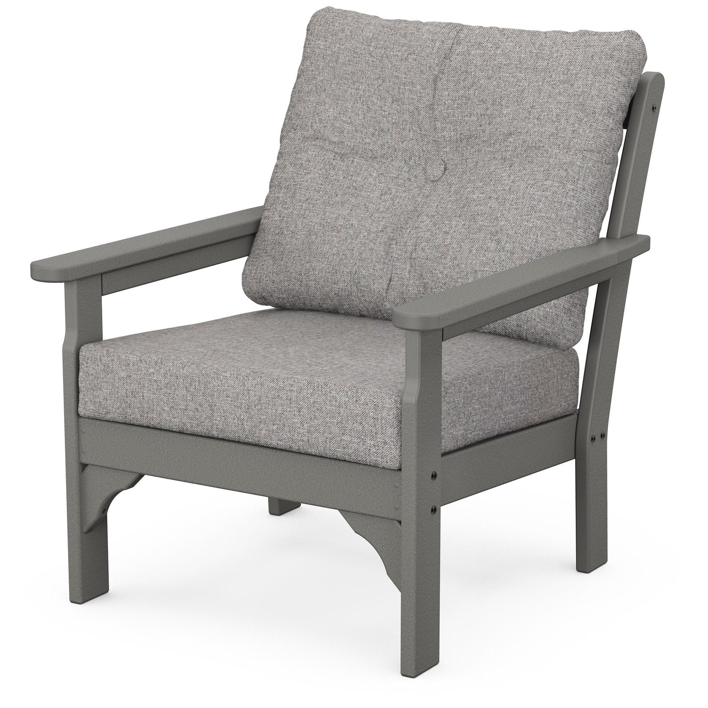 Vineyard Deep Seating Chair Slate Grey Frame Grey Mist Cushions, image 16