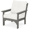 Vineyard Deep Seating Chair Slate Grey Frame Natural Linen Cushions