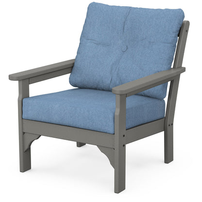 
                  Vineyard Deep Seating Chair Slate Grey Frame Sky Blue Cushions - Image 55
                