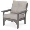 Vineyard Deep Seating Chair Slate Grey Frame Weathered Tweed Cushions