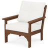 Vineyard Deep Seating Chair Teak Frame Natural Linen Cushions