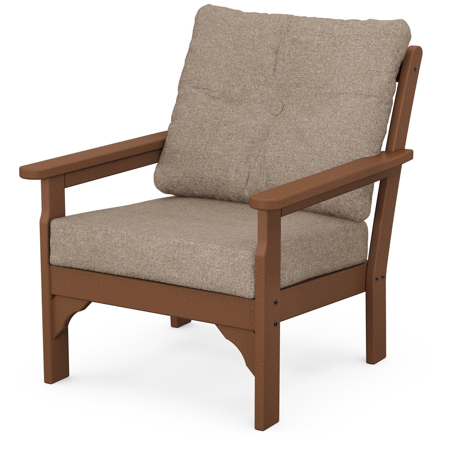 Vineyard Deep Seating Chair Teak Frame Spiced Burlap Cushions, image 71