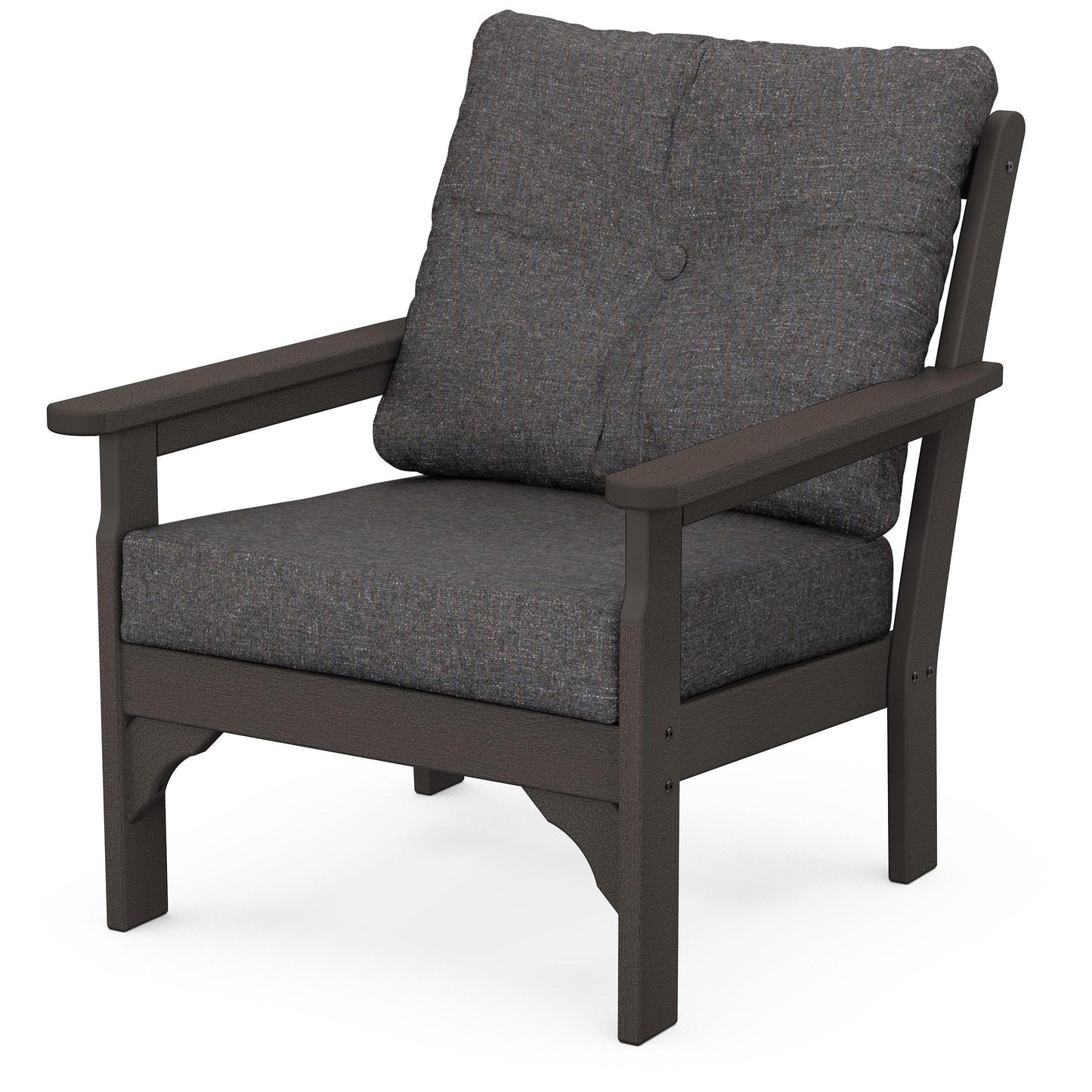 Vineyard Deep Seating Chair Vintage Coffee Frame Ash Charcoal Cushions, image 10
