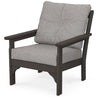 Vineyard Deep Seating Chair Vintage Coffee Frame Grey Mist Cushions
