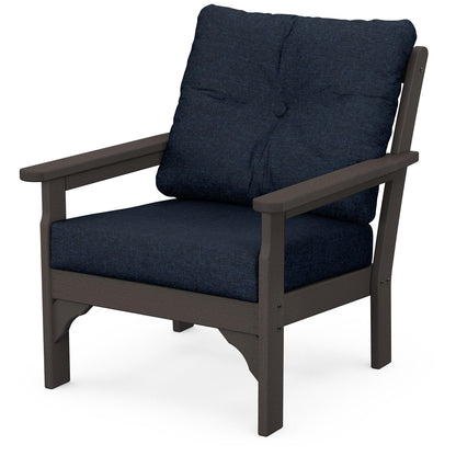 
                  Vineyard Deep Seating Chair Vintage Coffee Frame Marine Indigo Cushions - Image 36
                