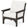 Vineyard Deep Seating Chair Vintage Coffee Frame Natural Linen Cushions