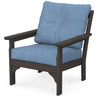 Vineyard Deep Seating Chair Vintage Coffee Frame Sky Blue Cushions