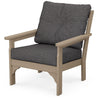 Vineyard Deep Seating Chair Vintage Sahara Frame Ash Charcoal Cushions