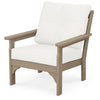 Vineyard Deep Seating Chair Vintage Sahara Frame Natural Linen Cushions