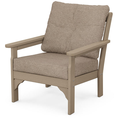 
                  Vineyard Deep Seating Chair Vintage Sahara Frame Spiced Burlap Cushions - Image 76
                